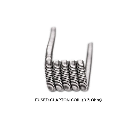 Medusa Customs Fused Clapton Pre-Built Coils 5 Pack for vaporizers, 0.3 Ohm, close-up view