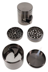 4-Part Metal Herb Grinder with Dispenser “Tap & Twist” – 2″ (53 mm)