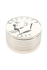 Coin 3-Part Metal Herb Grinder Pocket UFO 2 inch