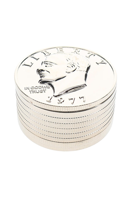 Coin 3-Part Metal Herb Grinder Pocket UFO 2 inch