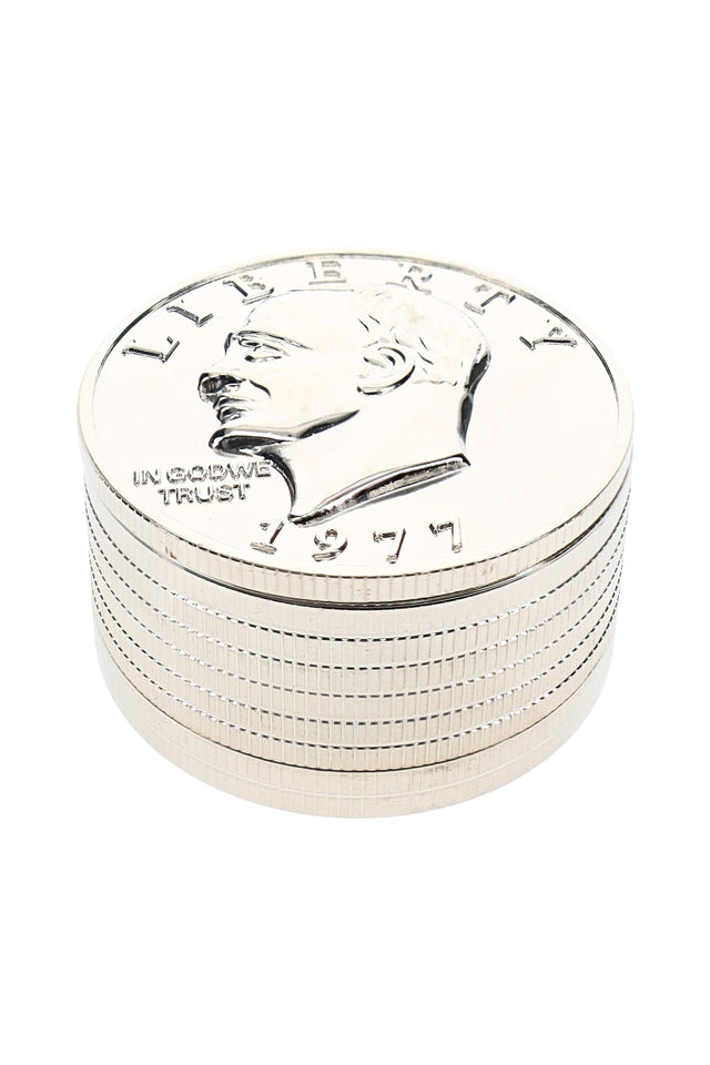 Coin 3-Part Metal Herb Grinder Pocket UFO 2 inch