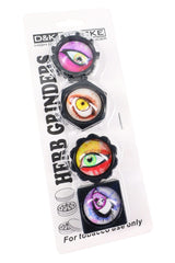 Plastic Mini 2-Part Herb Grinder Gift Set “All-Seeing Eyes” – 4-Pack – Assorted