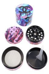 Zinc Alloy 4-Part Metal Herb Grinder “Pop Print” – Assorted