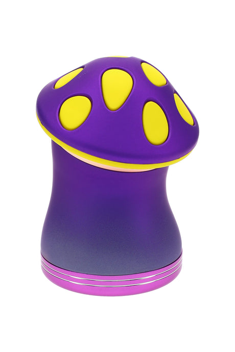 4-Part Metal Mushroom Herb Grinder “Toadstool Twist” – 2¼″ – Assorted Colors