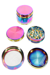 Rainbow 4-Part Metal Herb Grinder 2 inch alternate view