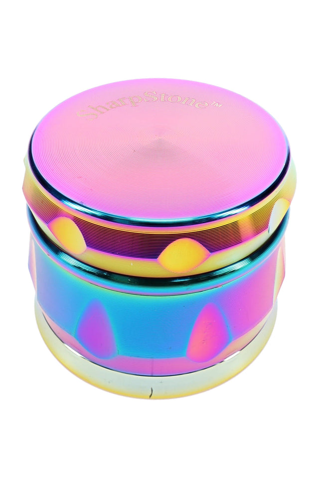 Rainbow 4-Part Metal Herb Grinder 2 inch