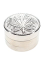 Leaf Design 3-Part Metal Herb Grinder Leaf Lift 2 inch