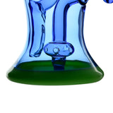 Close-up of Calibear Opal Showerhead Recycler base, showcasing its sturdy colored glass and female joint.