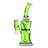 Calibear Opal Showerhead Recycler Bong in White & Light Green with Bent Neck and Female Joint