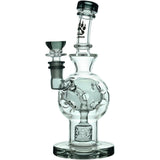 Calibear Exosphere Seed of Life Dab Rig with Bent Neck and Banger - Front View