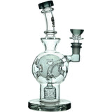 Calibear Exosphere Dab Rig featuring Seed Of Life Percolation, Bent Neck, and 8" Height