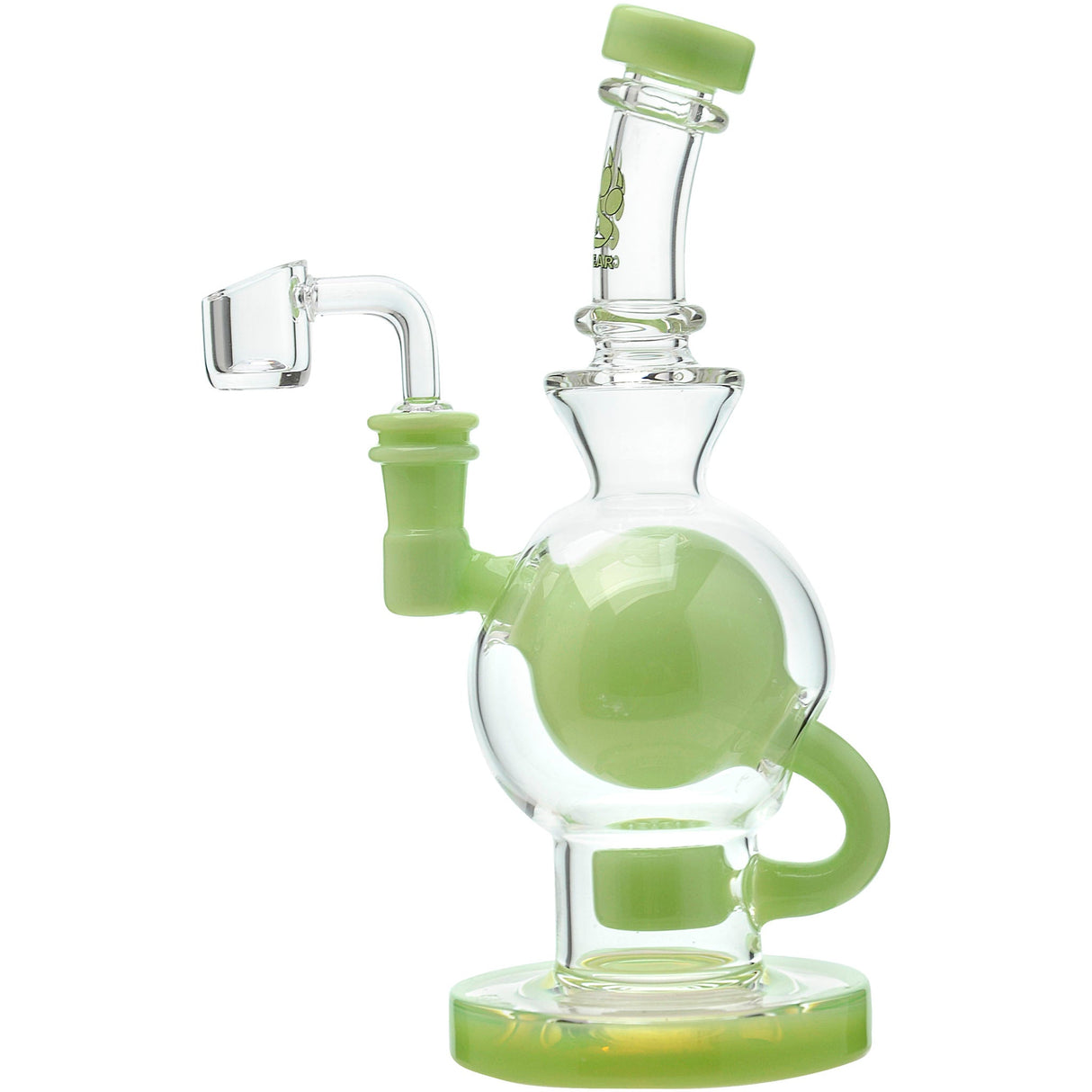 Calibear Seed Of Life Recycler Rig with Bent Neck and 14mm Female Joint in Milky Green