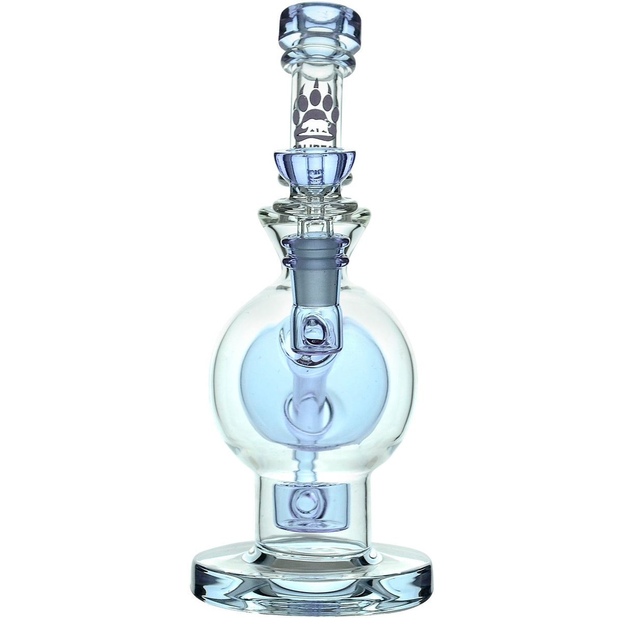 Calibear Seed Of Life Recycler Rig with Bent Neck and Color Accents Front View