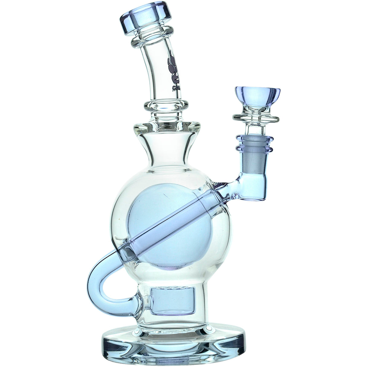 Calibear Seed Of Life Recycler Rig with Bent Neck and Borosilicate Glass - Front View