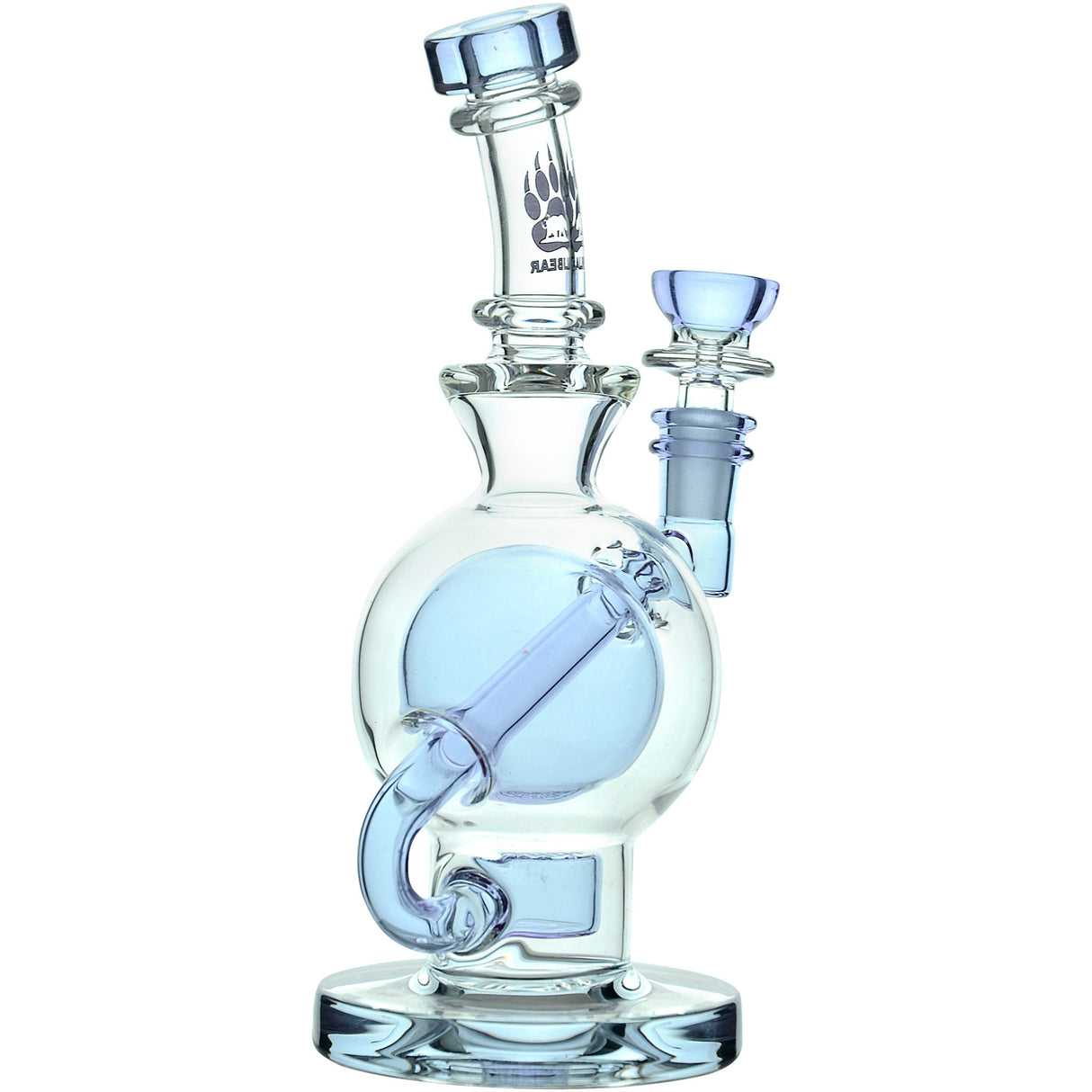 Calibear Seed Of Life Recycler Rig with Color Accents and Borosilicate Glass - Front View