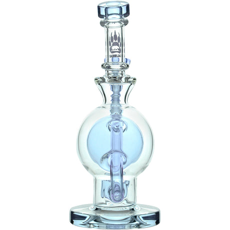 Calibear Seed Of Life Recycler Rig, 14mm Female Joint, Bent Neck, Front View on White