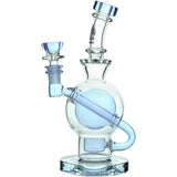 Calibear Seed Of Life Recycler Rig, 8" Borosilicate Glass with Bent Neck & 14mm Female Joint