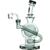 Calibear Seed Of Life Recycler Rig in Transparent Black, 14mm Female Joint, Side View