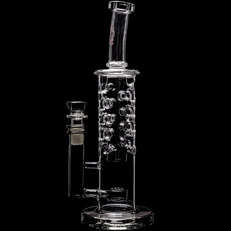 Calibear 11.8" Honeycomb Tower Flower Of Life Perc Bong