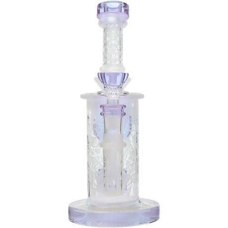 Calibear Sandblasted Seed of Life Perc Torus Can Bong with Bent Neck and Color Accents