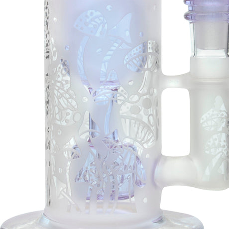 Calibear Seed Of Life Perc Torus Bong with Sandblasted Design and Bent Neck