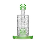 Calibear Sandblasted Bubbler with Seed of Life Percolator in Borosilicate Glass, Front View