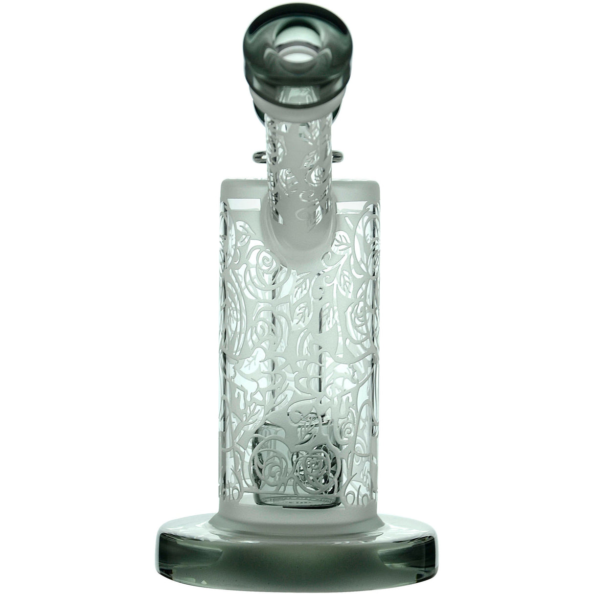 Calibear Sandblasted Bubbler with Seed of Life Percolator, 14mm Female Joint, Front View