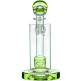 CaliBear Seed of Life Percolator Glass Bubbler with Green Accents and 14mm Female Joint