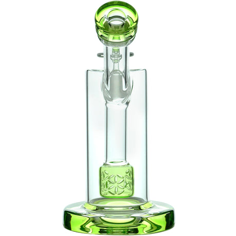 CaliBear Seed of Life Percolator Glass Bubbler with Green Accents and 14mm Female Joint