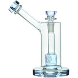 CaliBear Seed of Life Percolator Glass Bubbler in Purple with Front View