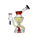 Calibear Hourglass Marble Adorned Recycler Dab Rig