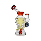 Calibear Hourglass Marble Adorned Recycler Dab Rig
