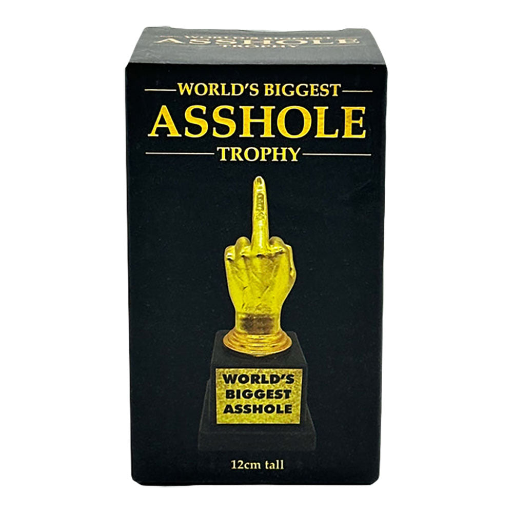 World's Biggest Asshole Trophy - 4.7" Novelty Award Front View on White Background