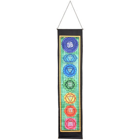 Chakra Threadheads Serenity 7 Chakras Design Cotton Wall Hanging - Front View