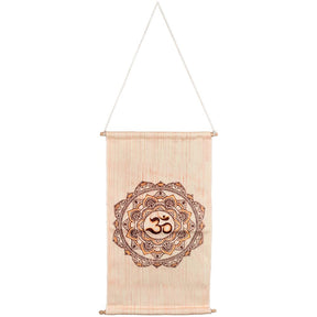 Threadheads Om Mandala Wall Hanging, 18" x 11", Intricate Design, Front View