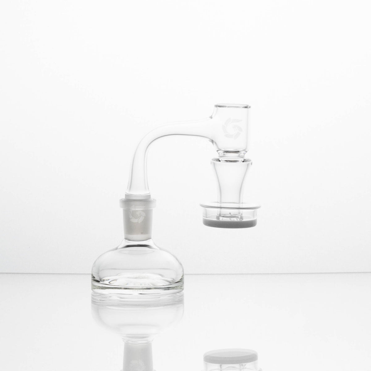 Glasshouse Hourglass Vacuum Banger Kit with Ball and Chain carb cap, front view