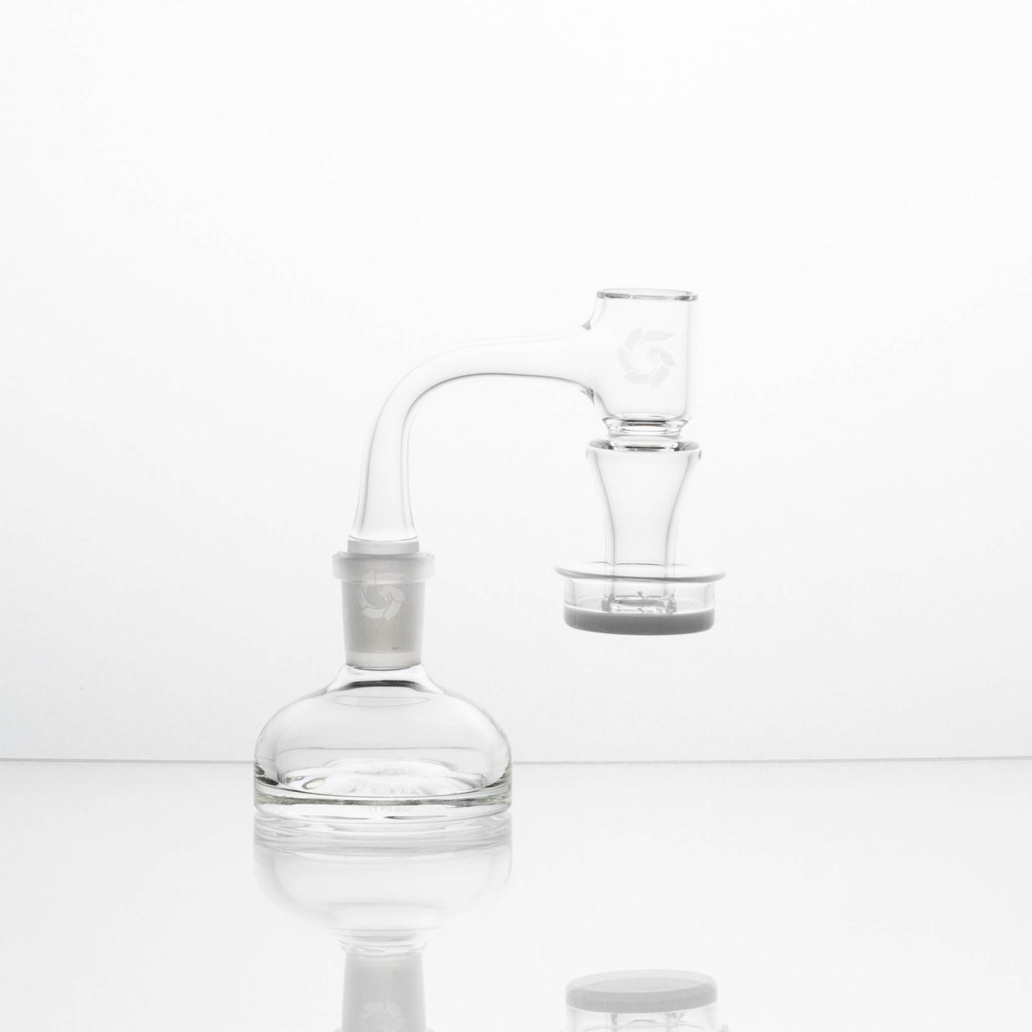 Glasshouse Hourglass Vacuum Banger Kit with Ball and Chain carb cap, front view