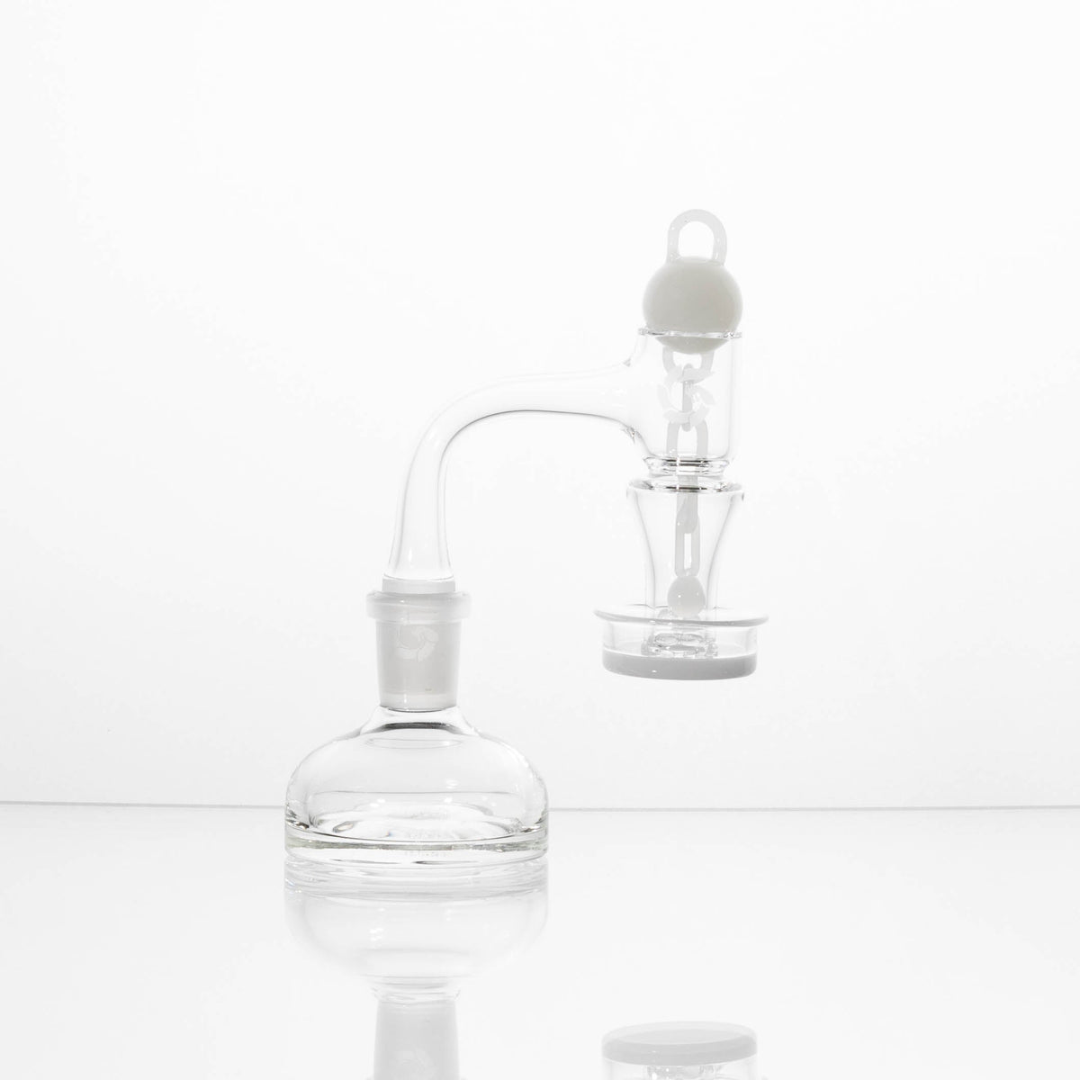Glasshouse Hourglass Vacuum Banger Kit, close up on Ball and Chain carb cap