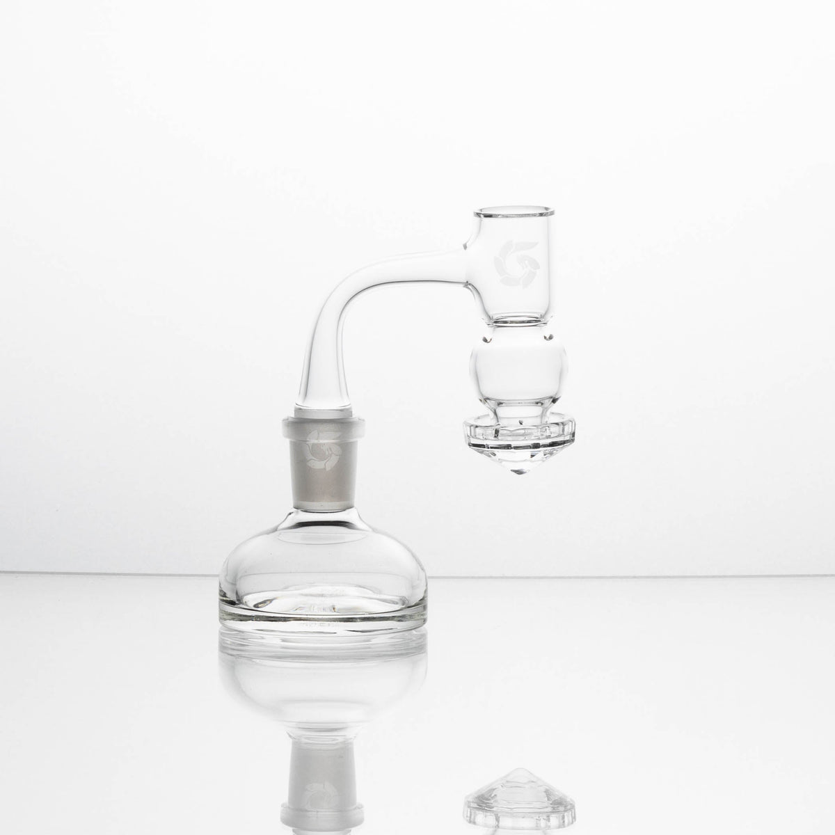Glasshouse Facet Egg Banger Kit with marbled egg carb cap, front view