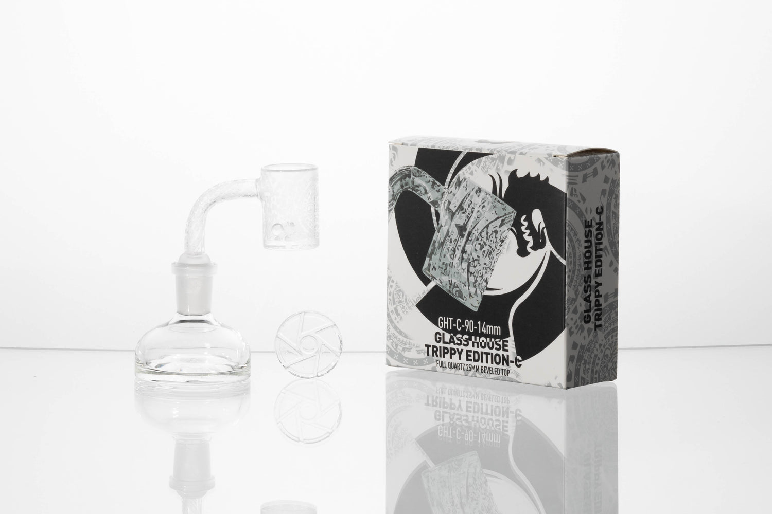 Glasshouse Trippy Edition Quartz Banger Kit, Aztec style, alternate view