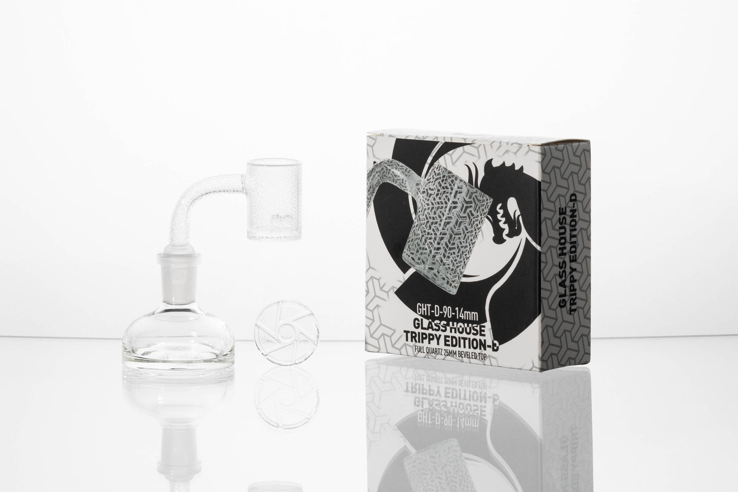 Glasshouse Trippy Edition Quartz Banger Kit, Tortoiseshell style, alternate view