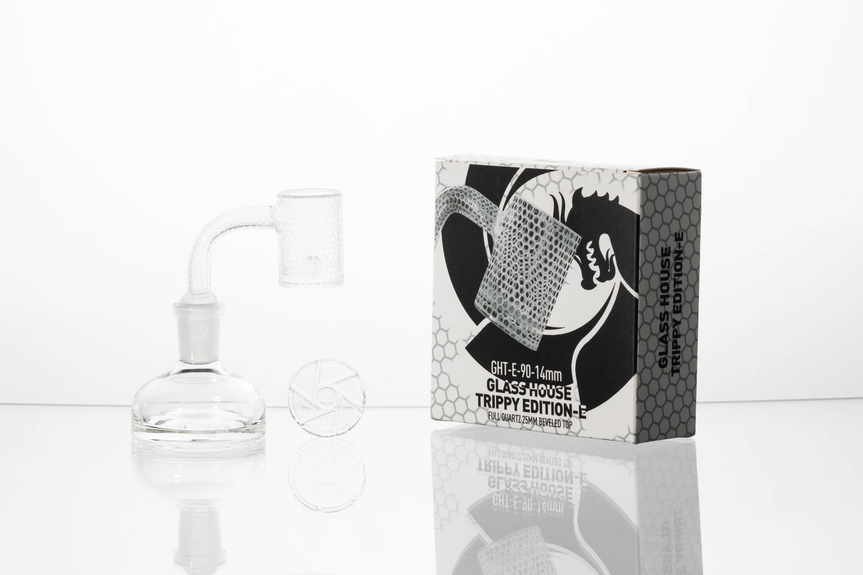 Glasshouse Trippy Edition Quartz Banger Kit, Honeycomb style, alternate view