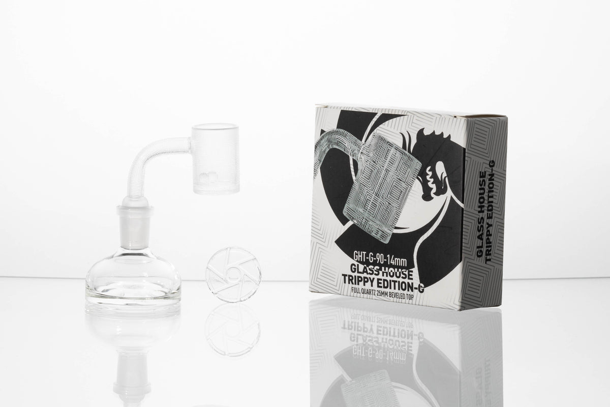 Glasshouse Trippy Edition Quartz Banger Kit, Squared style, alternate view