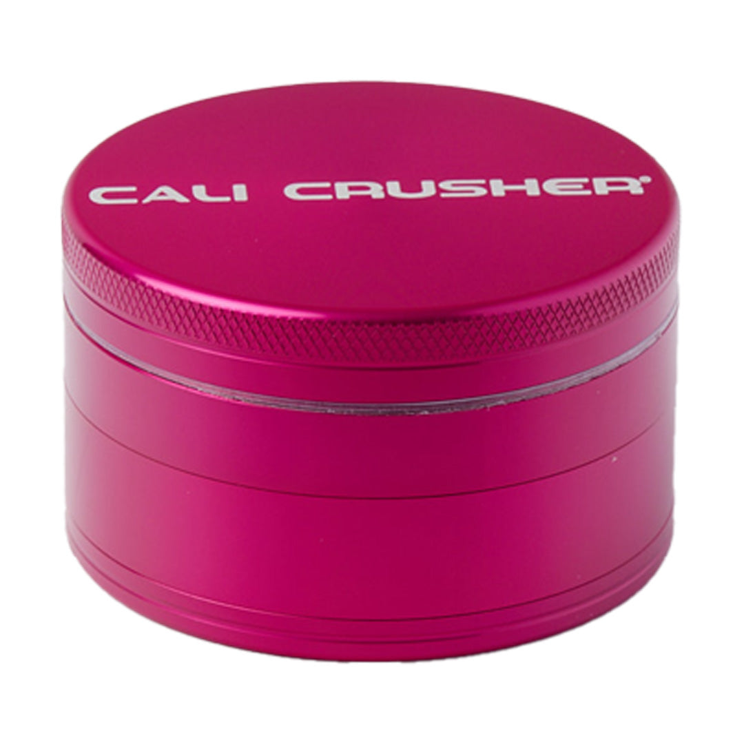 Cali Crusher O.G. 2.5" Pink Aluminum 4-Piece Grinder, Front View on White Background