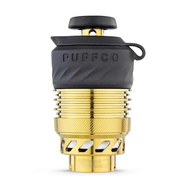 Puffco Peak Pro 3D XL GOLD Chamber front view on white background, premium e-rig accessory