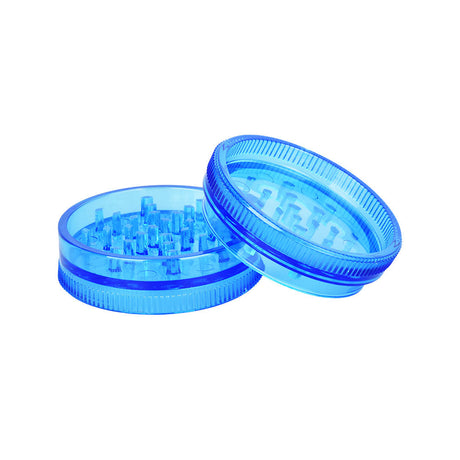Pulsar Acrylic Grinder in Blue - 2pc Compact Design, 2" Diameter, Top View