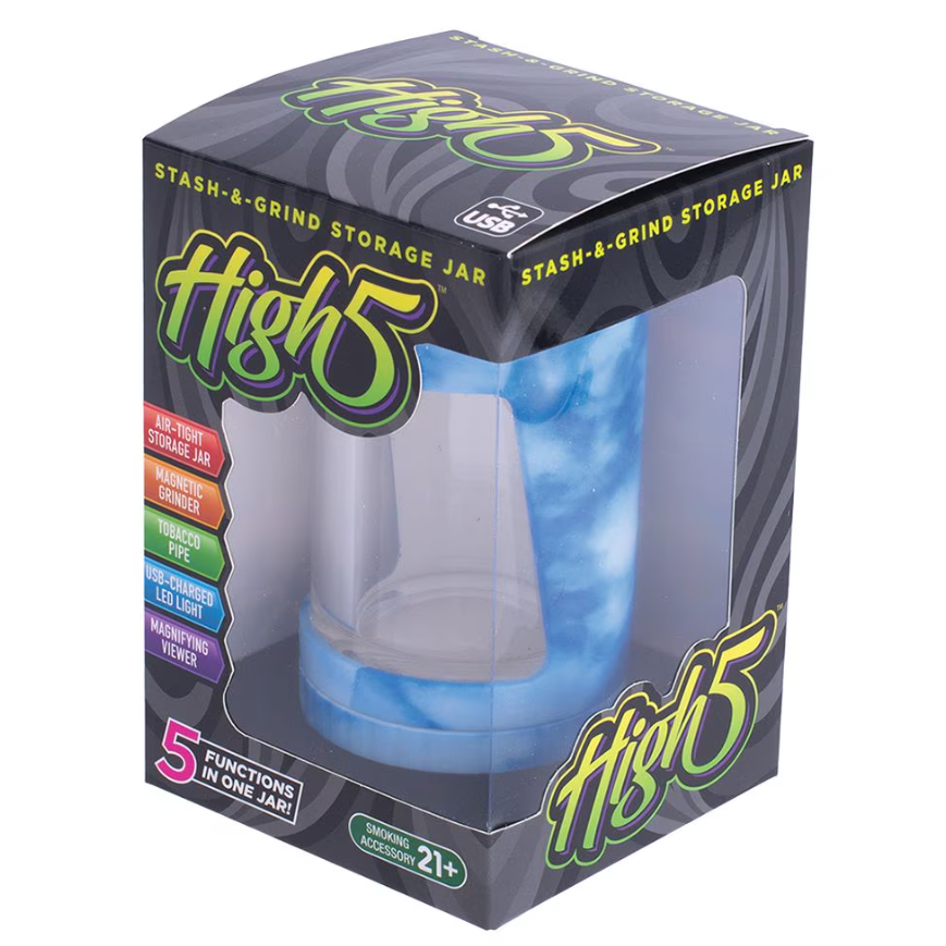 High5 Stash & Grind LED Storage Jar | 4" | 2pc