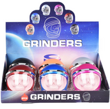 Skull Astronaut Grinder | 4pc | 2.25" | Assorted Colors | 6ct Display