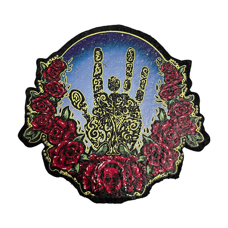 East Coasters 10" Dab Mat featuring intricate hand and roses design, perfect for home decor