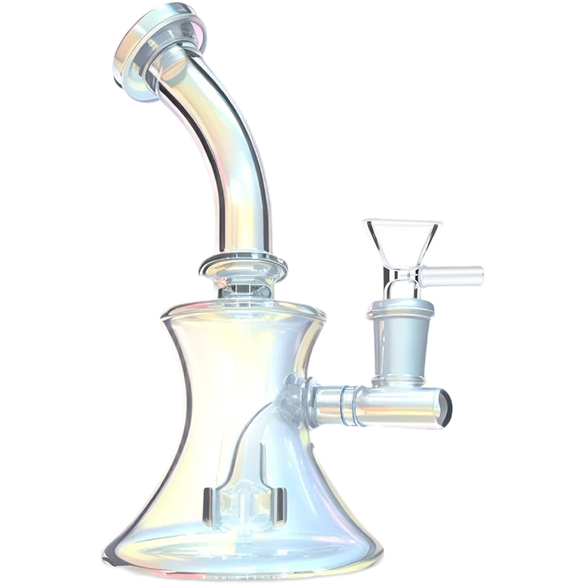 11" Holographic Glass Water Pipe – Thick Bubbler With Percolator, Handmade In USA